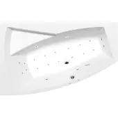 Polysan Evia Whirlpoolbad links, 170x100x47cm, Active Hydro-Air, chroom