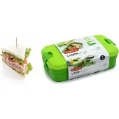 Curver Lunch&Go - Vershouddoos - Lunchbox - Inclusief Bestek - 2/3 Compartimenten - Groen