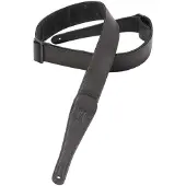 Levys Leathers M7GG-BLK lederen gitaarband - zwart 5cm breed
