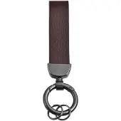 Akzent Unisex Sleutelhanger Alec sleutelhanger van echt leer en roestvrij staal