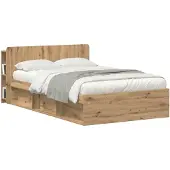 vidaXL Hoofdeinde Kast Artisanaal eiken Bewerkt hout