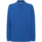 Fruit Of The Loom Heren Premium Poloshirt Met Lange Mouwen (Royaal Blauw)