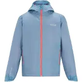 Regatta Waterdichte Shell Jas met hendel voor kinderen (Gewassen denim/perzikroze)