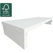 OEM TV-standaard vangecertificeerd hout, 90x35x15 cm, wit, draagvermogen 60 kg