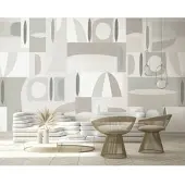 Overig Fotobehang Smart Art Gallery 46974 - Grijs-beige - Lichtgrijs - Taupe - 2,70m X 212cm