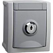 VIKO Stopcontacten, Afsluitbare wandcontactdoos met randaarde Pacific grijs 90591045-DE