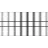 Alberts 663698 dubbelstaafmat hekwerk, kunststofgecoat, mat zwart, hoogte 100 cm