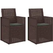 vidaXL Tuinstoelen 2 st Bruin en antracietkleurig PP