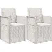vidaXL - Tuinstoelen - 2 - st - Wit - PP