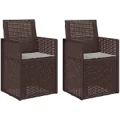 vidaXL Tuinstoelen 2 st Bruin en lichtgrijs PP