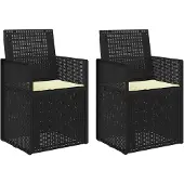 vidaXL Tuinstoelen 2 pcs Antraciet- en crèmekleurig PP