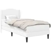 vidaXL Bedframe met hoofdeinde Wit 90 x 200 cm Kunstleer