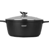 Biko - Braadpan Ø 24 cm - Glazen deksel marmeren coating - Blackstone
