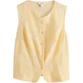 Next Gilet geel / wit