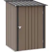 Outsunny - Tuinhuis - Staal - 100B x 103D x 160H cm - Bruin