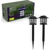 Led's Light Klassieke Tuinlamp op zonne-energie met sensor - Kiev - 2 stuks