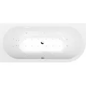 Polysan Viva Whirlpoolbad links, 185x80x47cm, Attraction Hydro-Air, chroom