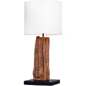 Invicta Tafellamp ROUSILIQUE 60 cm lampenkap van drijfhout en katoen - 43451