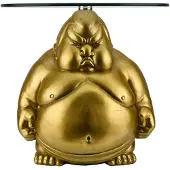 Invicta Salontafel SUMO 55 cm rond glas goud - 48012