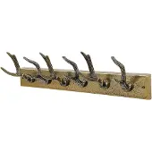 Invicta Wandkapstok met hertmotief, 50 cm, metaal, messing - 45664