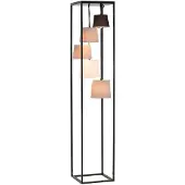 Invicta Vloerlamp LEVELS 180cm 5 linnen kappen zwart grijs - 38685