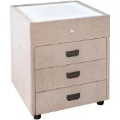 Invicta Nachtkastje TOULOUSE met LED-verlichting 55 cm fluweel beige - 45948