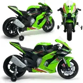 Injusa Kawasaki Ninja 12v Ride On Groen Kinderen