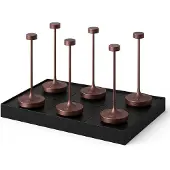 Lumisky Set van 6 tafellampen met voet. H25CM RUBY