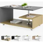 Casaria Salontafel Orlando Hout/Grijs 95x55x50cm
