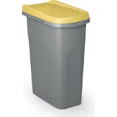 Casaria Afvalbak Grijs/Geel plastic 25L