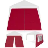 Casaria Zijwand 2 Stuks voor Paviljoen Capri Rood 3x3m