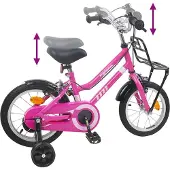 vidaXL Kinderfiets 12 Inch voor 2-4 jaar oud Roze en Zwart