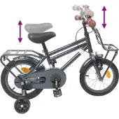 vidaXL Kinderfiets 16 Inch voor 4-6 jaar oud Donkergrijs