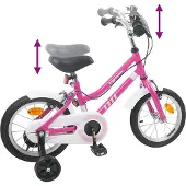 vidaXL Kinderfiets 12 Inch voor 2-4 jaar oud Roze Wit