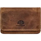 Green Burry Vintage Portemonnee RFID-bescherming Leer 10 cm - Dames - Staand formaat, Horizontaal - braun