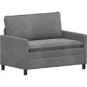 vidaXL Bank Donkergrijs 126 x 81 x 87,5 cm Fluweel