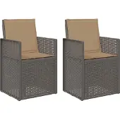 vidaXL Tuinstoelen 2 st Lichtgrijs en Taupe PP