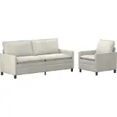 vidaXL Bankstel 2 pcs Crèmekleurig Fluweel