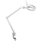 Velleman Ledloeplamp met klem, zwenkarm, aan/uit-schakelaar en dimfunctie, 60 leds, vergroting 2.25x, voor kinderen, volwassenen, senioren, lezen, diamond painting, hobby, werken, wit