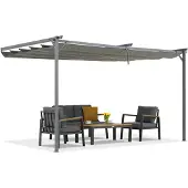 Garden Point Antraciet terrasoverkapping Santana 4x4m Tuinpunt