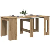 vidaXL Eettafel Artisanaal eiken 180 x 85 x 75 cm Bewerkt hout