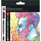 Taidepiste Permanent-Marker Graphix-Set, 12 Stück