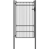 vidaXL Hekpoort BAARLO 100 x 175 cm Metaal Zwart Vergrendelbaar