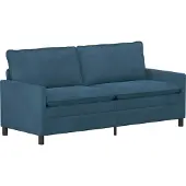 vidaXL Bankstel 2 st Blauw Fluweel