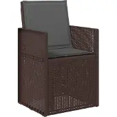 vidaXL Tuinstoelen 2 st Bruin en antracietkleurig PP