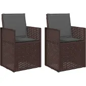 vidaXL Tuinstoelen 2 st Bruin en antracietkleurig PP