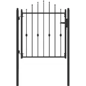 vidaXL Hekpoort ASTEN 100 x 100 cm Metaal Zwart Vergrendelbaar