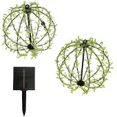 Lumisky Set van 2 bladvormige zonnebollen D30CM FESTY BALL