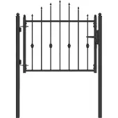 vidaXL Hekpoort ASTEN 100 x 75 cm Vergrendelbaar Metaal Zwart