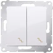 Kontakt-Simon DW6/2L.01/11, Knoppen + Schakelaars, Wit
